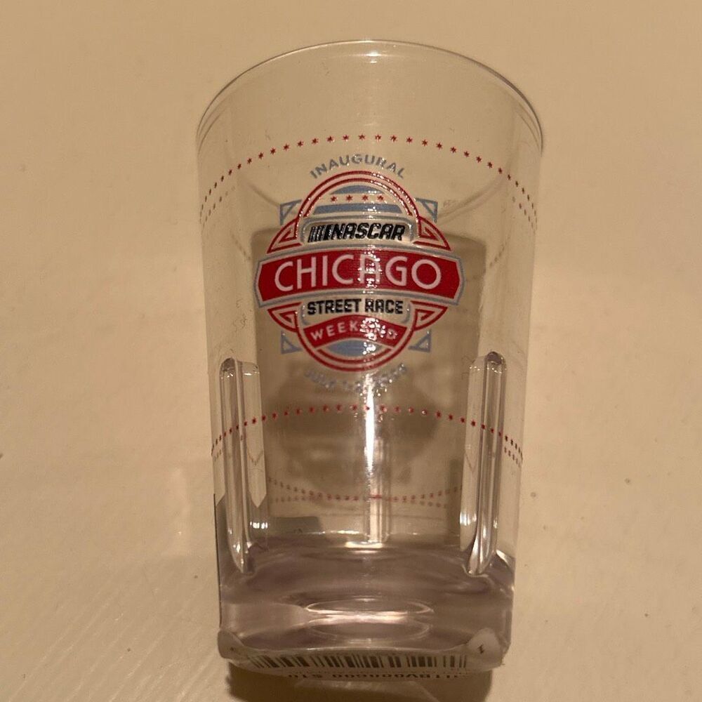 NASCAR Plastic Shot Glass Street Race Weekend 2023 Official Merch Bar Decor NWT